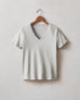 Women's Classic Cotton V-Neck Tee - Ghost Grey
